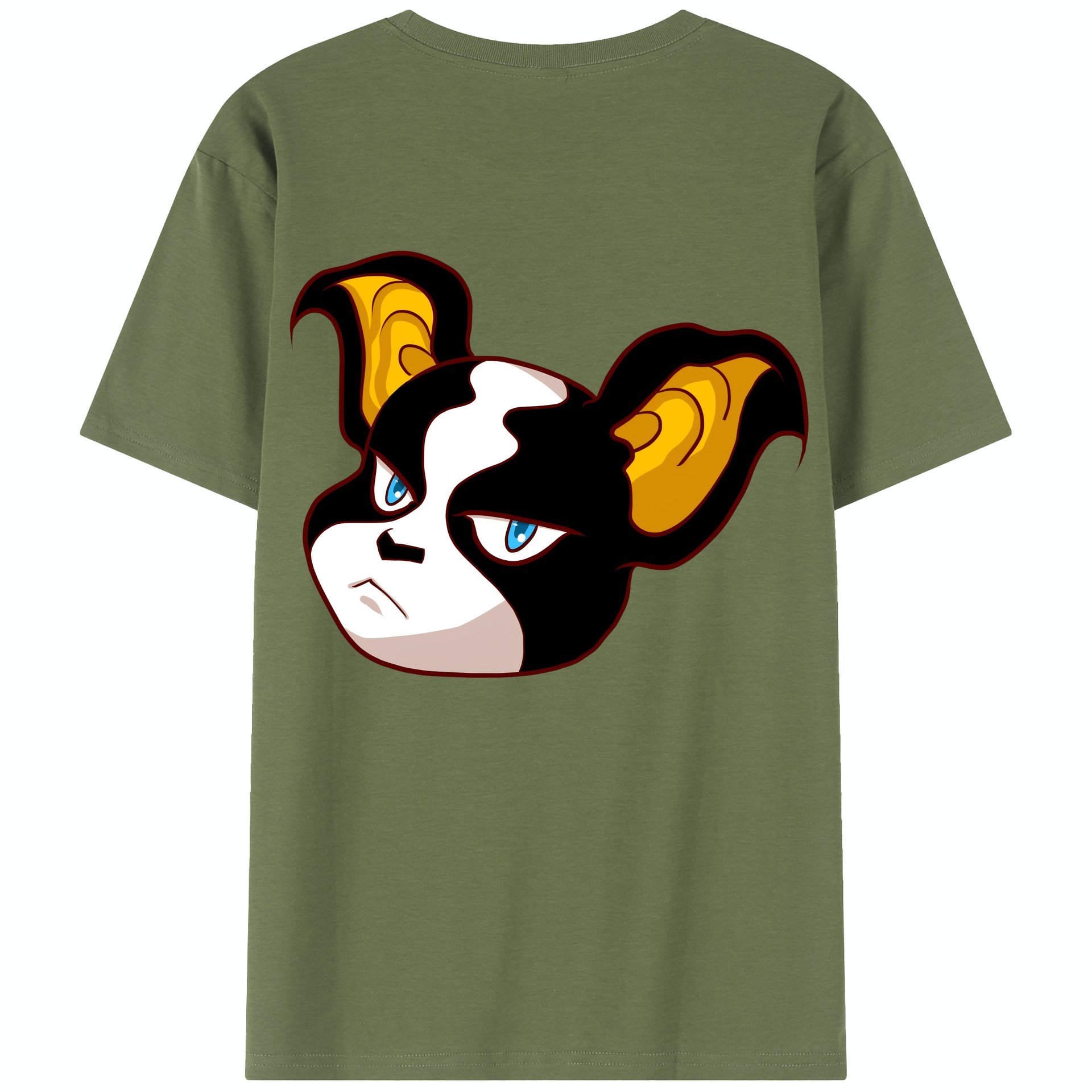 （画像用） ジョジョの奇妙な冒険 イギー JoJo's Bizarre Adventure Iggy 綿100％半袖Tシャツ（背面プリント）